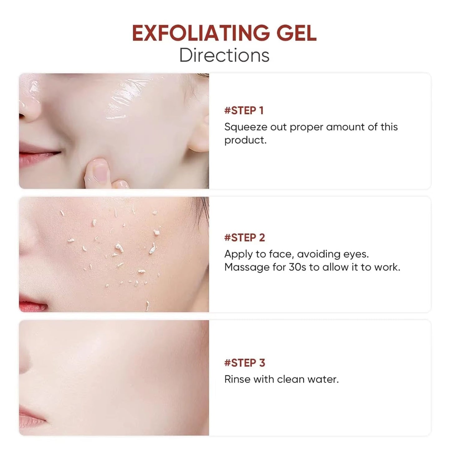 50G Face Exfoliating Gel Skin Care Whitening Moisturizer Repair Facial Scrub Cleanser Acne Blackhead Treatment Remove Face Cream