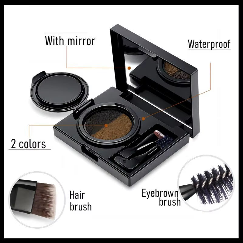 Two-Color Air Cushion Eyebrow Powder – Waterproof, Sweat-Proof Long-Lasting Brow Cream for Natural Definition and All-Day Hold